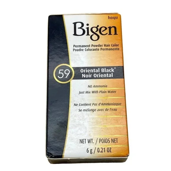 Bigen Ammonia Free Permanent Powder Hair Color #59 Oriental Black - Picture 1 of 6